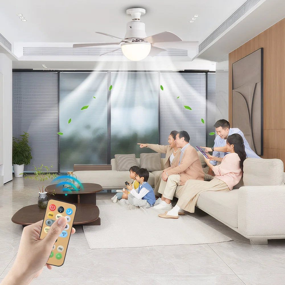Sikiwind Ceiling Fan With Remote And Dimmable Light