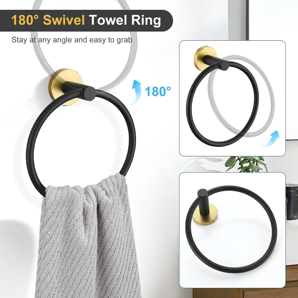 Stainless Steel Wall Mounted Bathroom Hardware Set With Rack