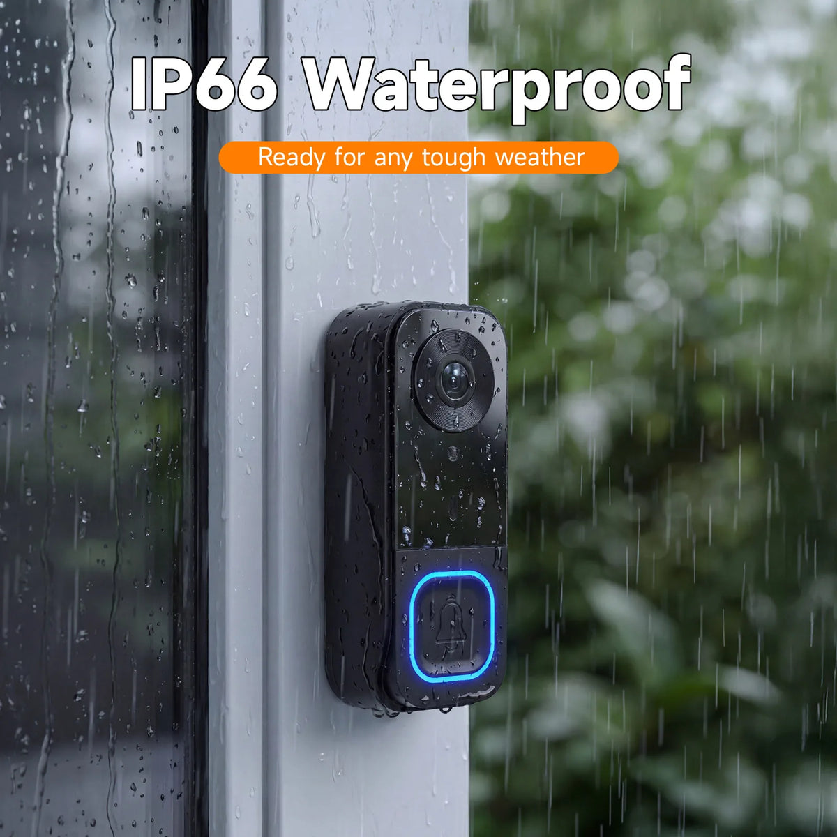 Wireless Video Doorbell Camera with Night Vision and Local Storage