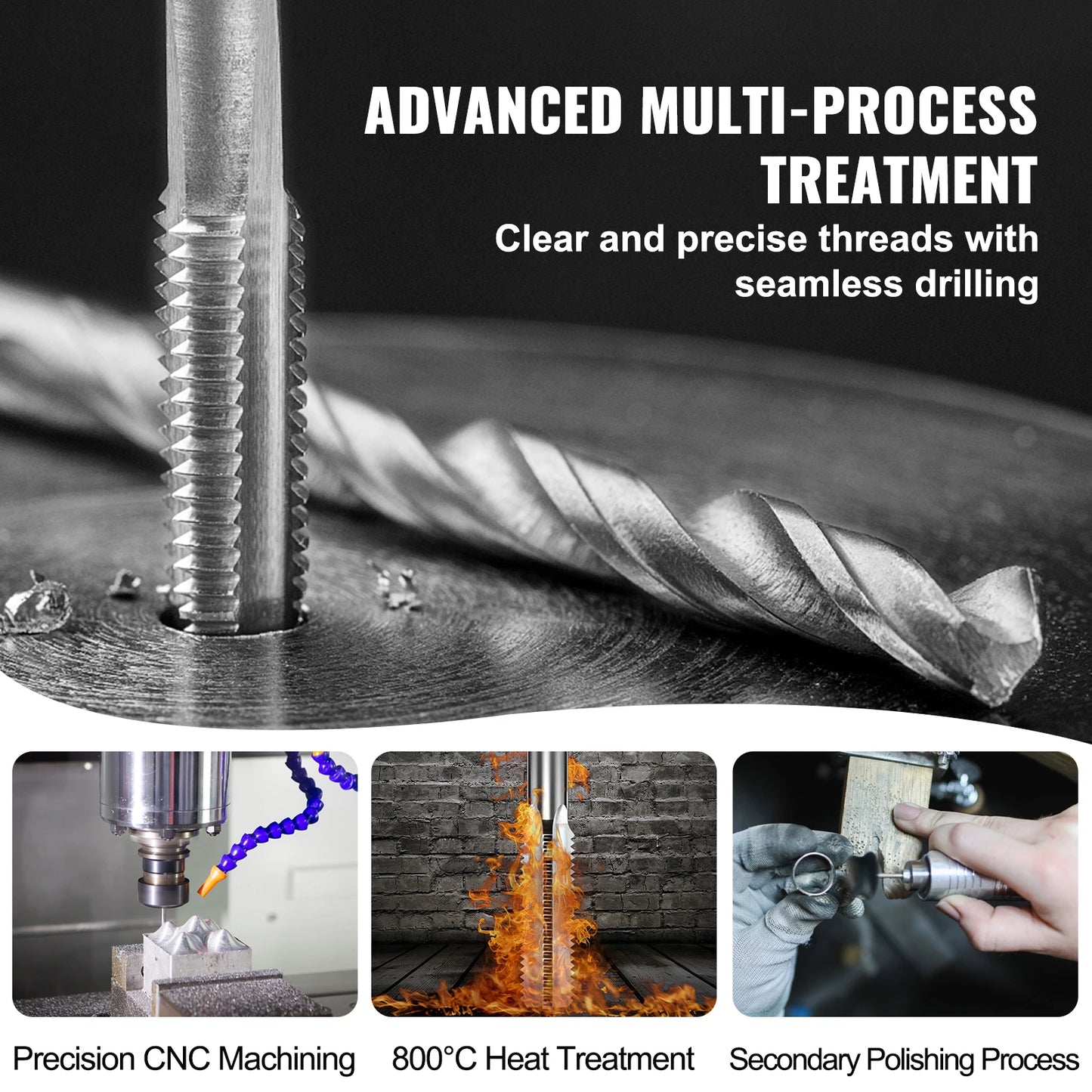 SucceBuy Bearing Steel Tap And Die Set With Metric And SAE Taps And Dies