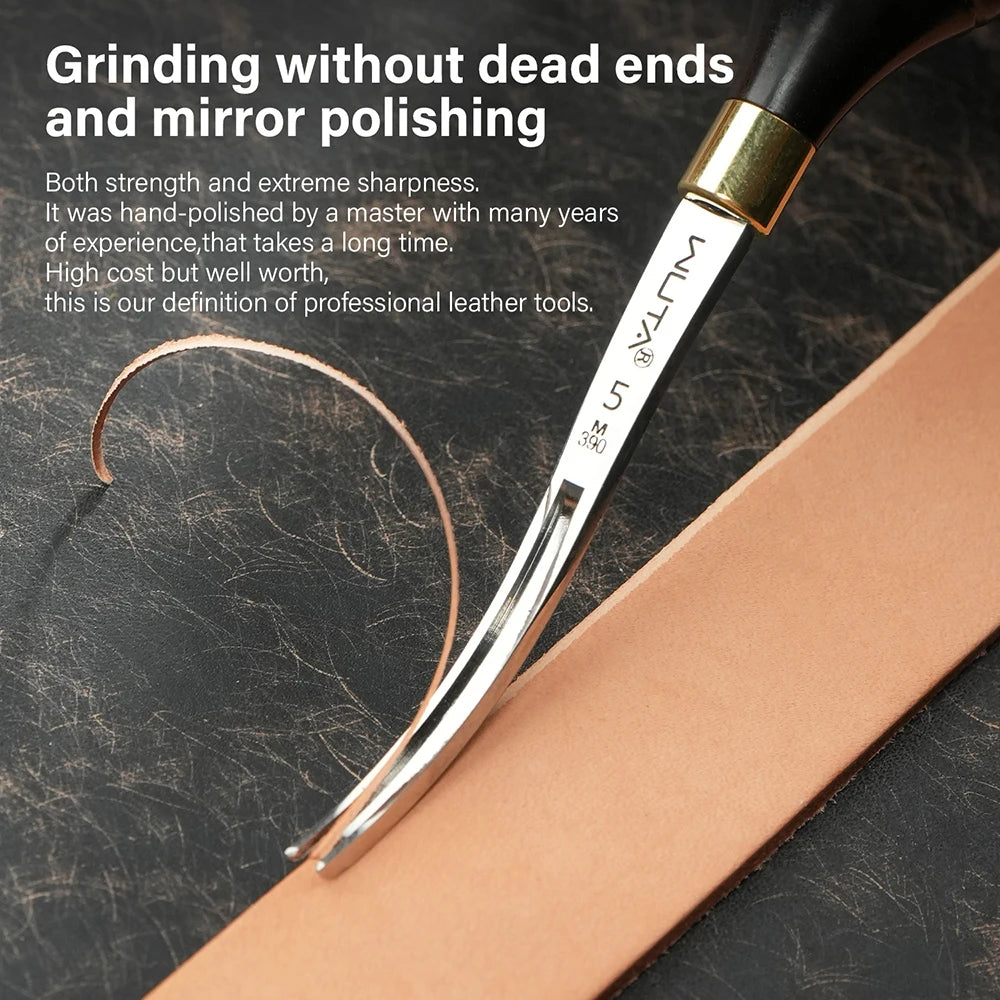 WUTA Leather Edge Beveler Pro Skiving Tool M390 DC53 Handle