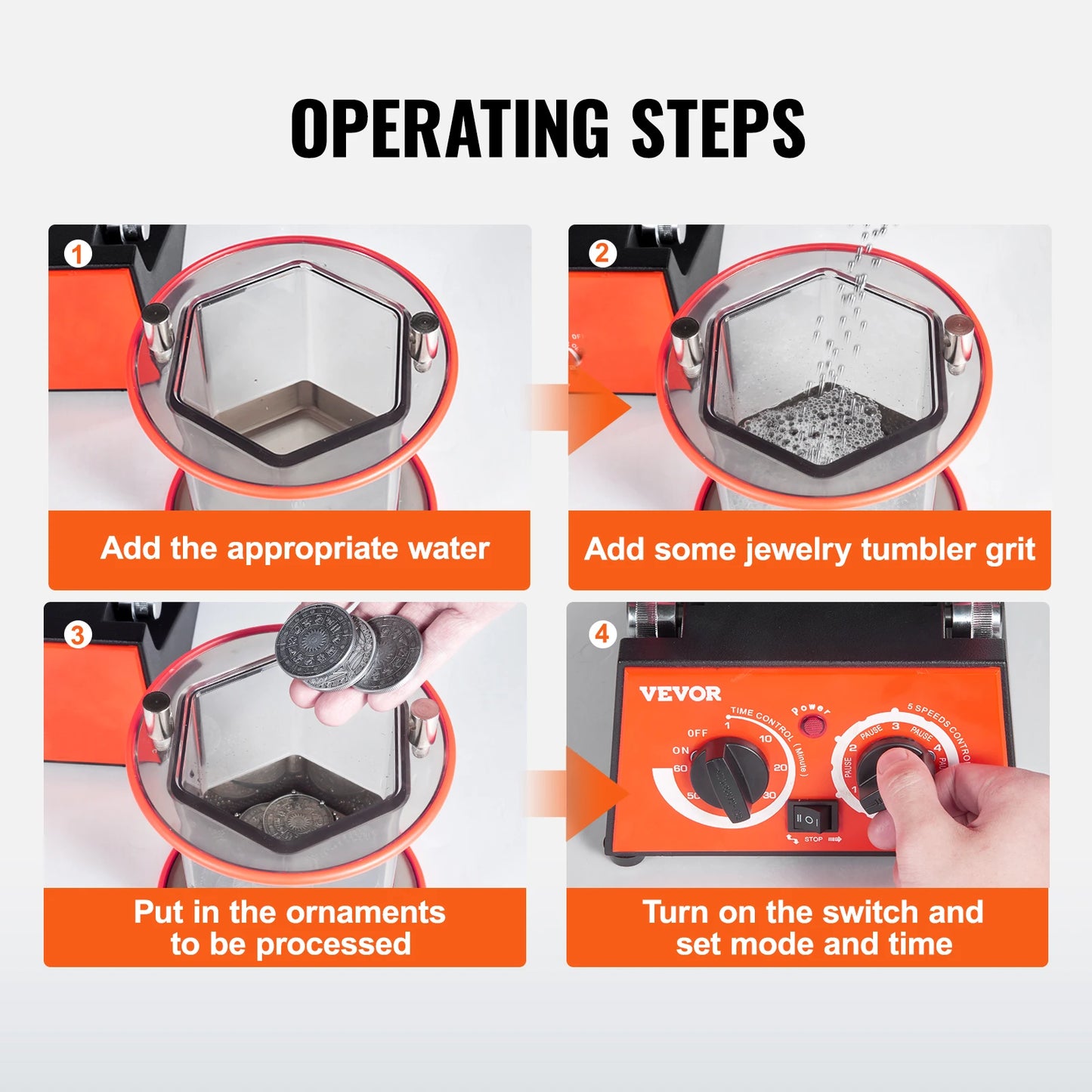 SucceBuy Rotary Tumbler Surface Polisher For Jewelry Making