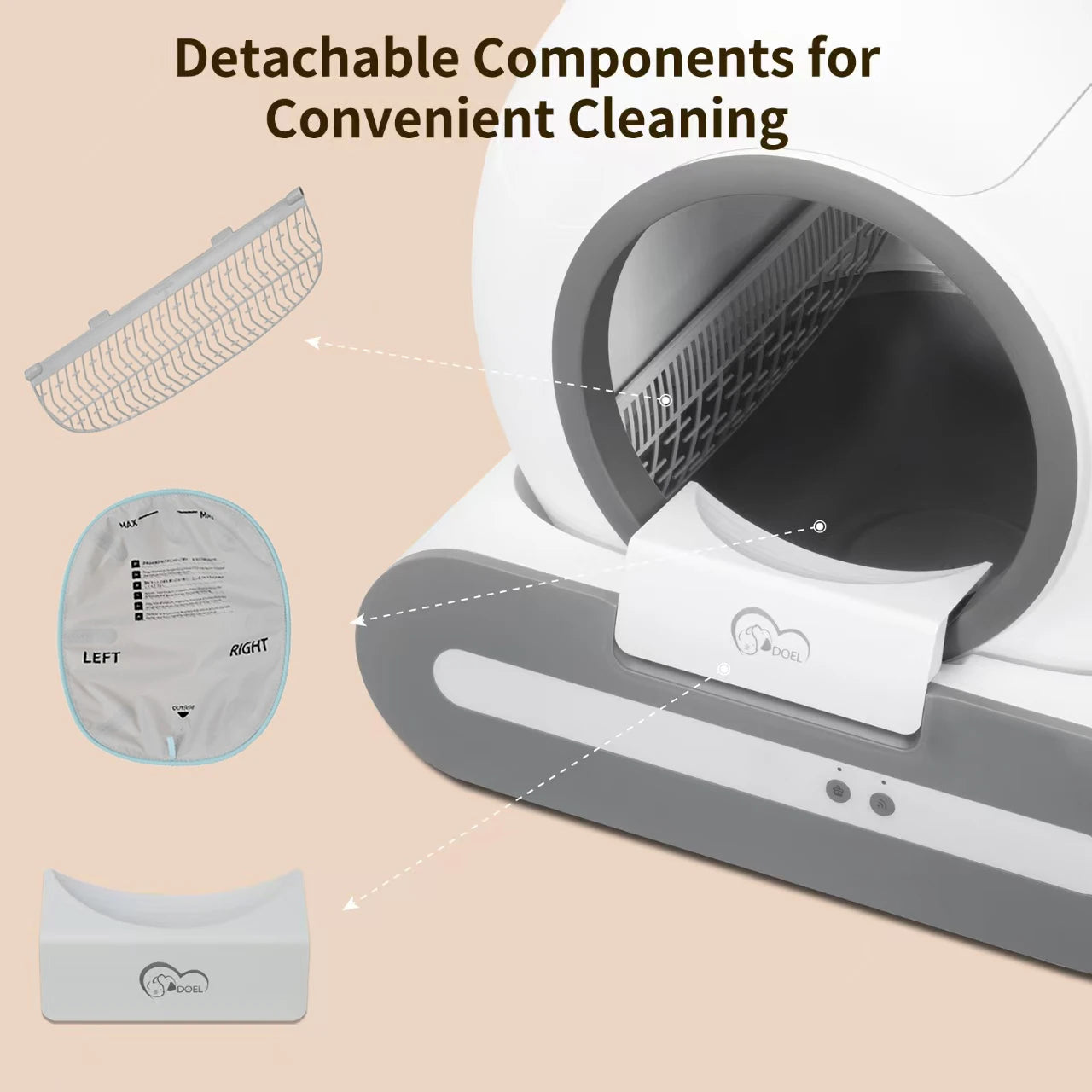 DOEL Self Cleaning Cat Litter Box With App Control And WiFi