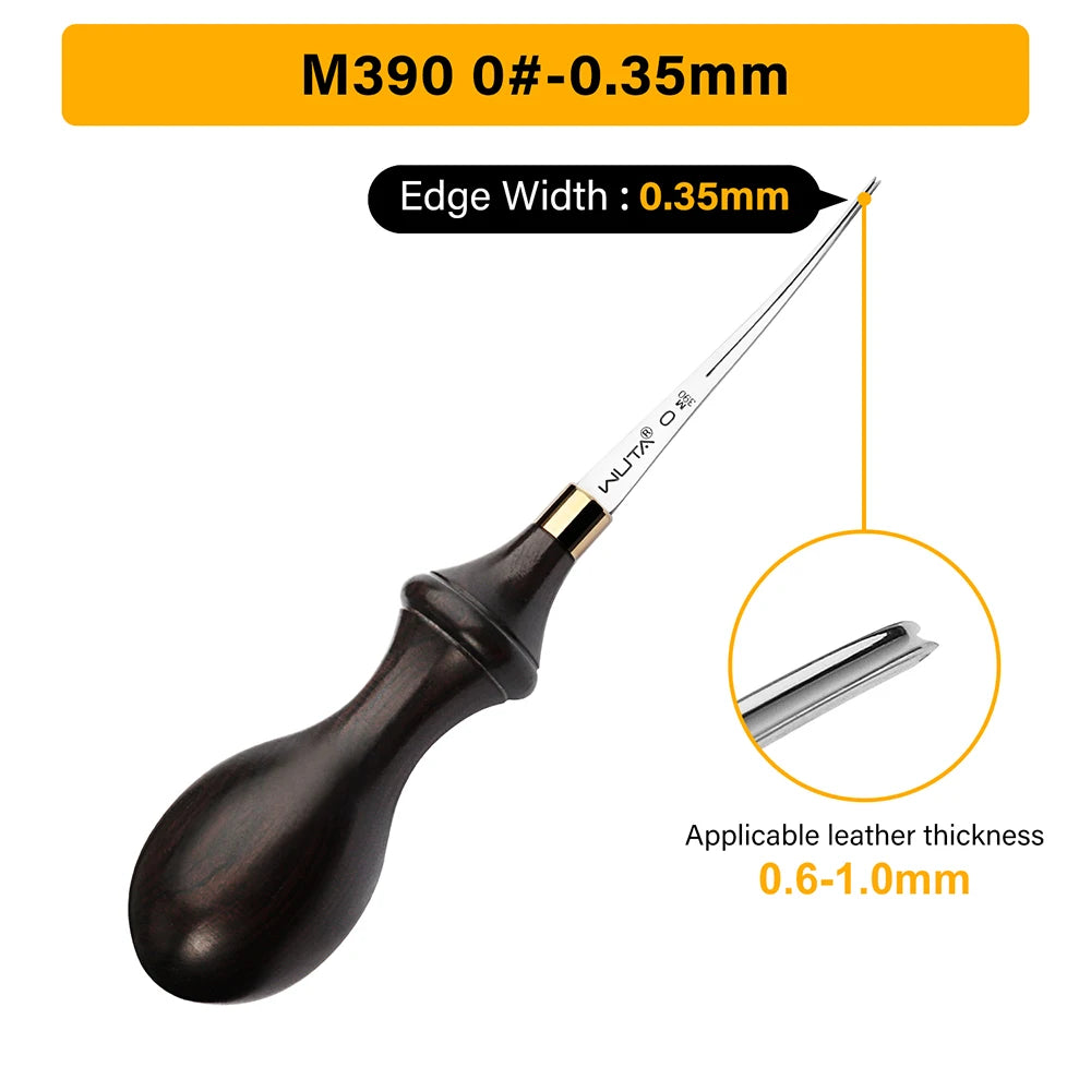 WUTA Leather Edge Beveler Pro Skiving Tool M390 DC53 Handle