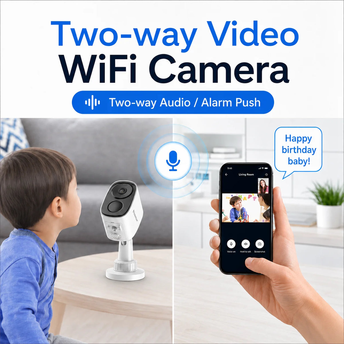 VStarcam 4K Wireless Outdoor Security Camera With PIR Motion Detection