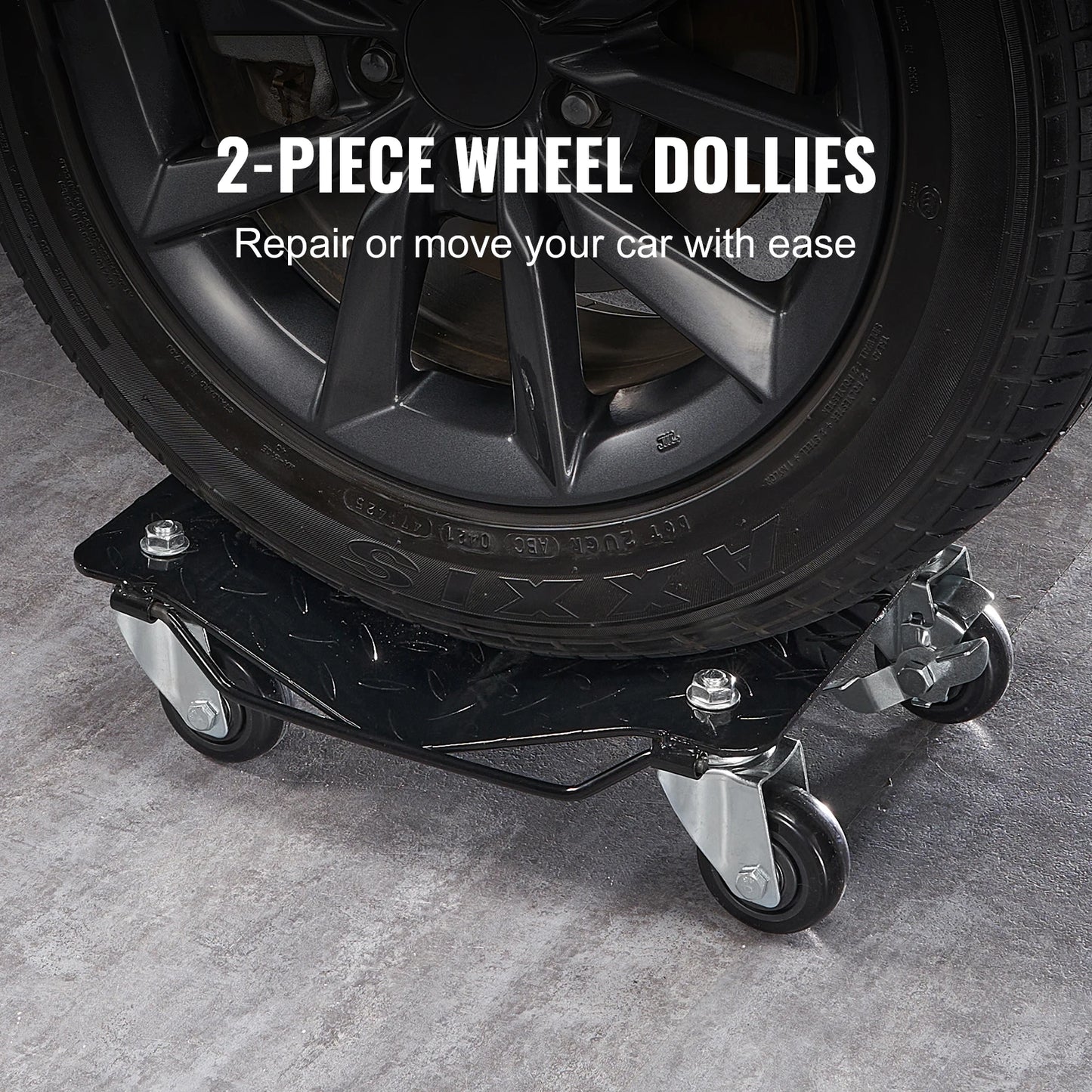 SucceBuy Wheel Dollies For Car Tires With 4 Casters 1500lb Capacity