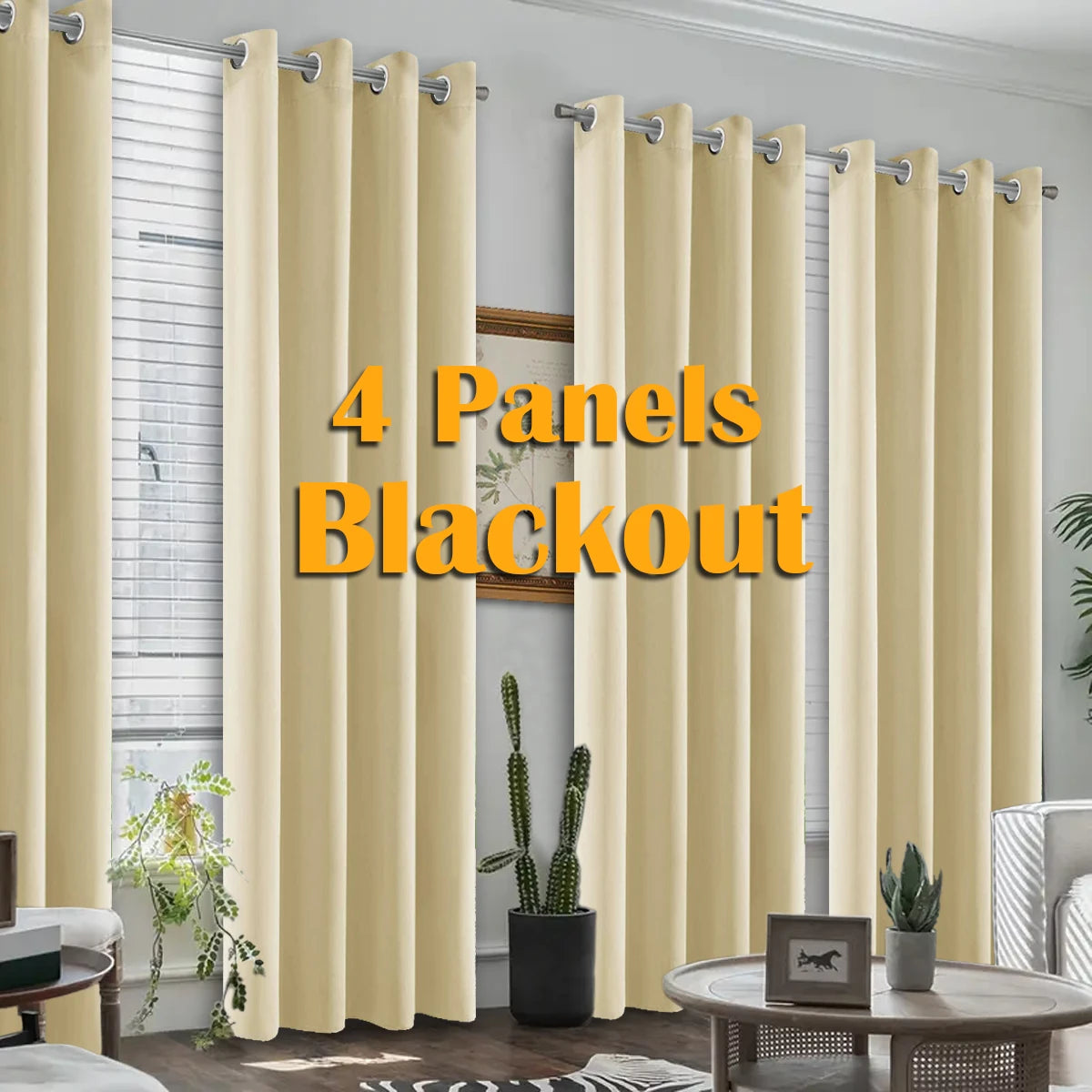 Thermal Blackout Curtains Heat Insulated Grommet Window Panels