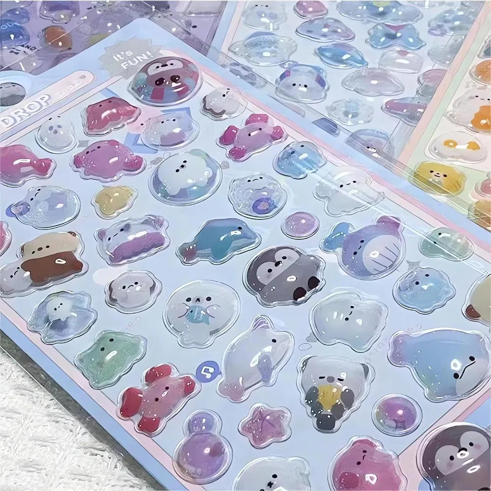 3D Puffy Stickers Kawaii Decor Pack for Phone Case Notebook