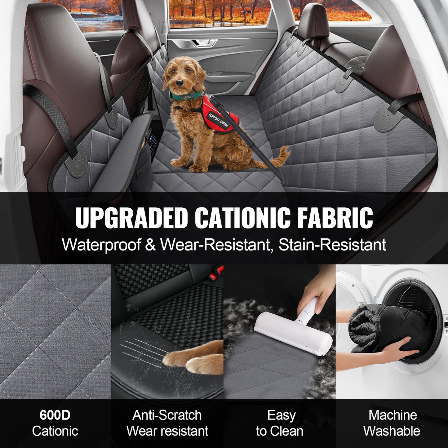 SucceBuy Back Seat Extender Dog Hammock for Car Waterproof Cover