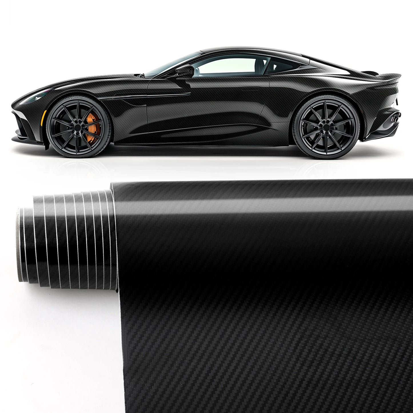 Carbon Fiber Car Wrap Vinyl Film Self Adhesive Decal