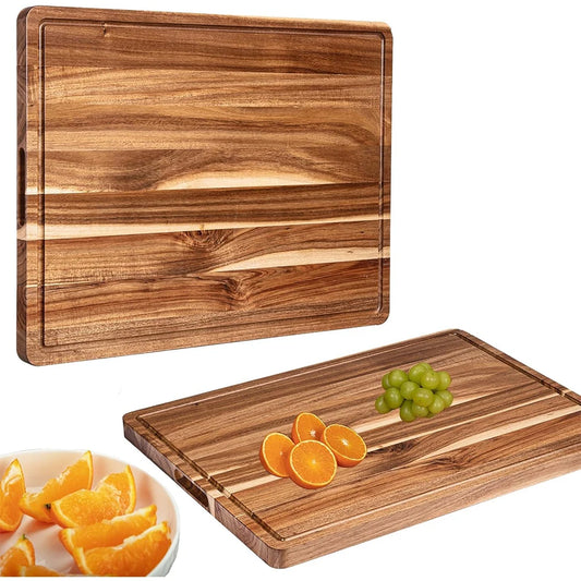 TWISTER.CK Extra Large Wood Cutting Board With Juice Groove Reversible
