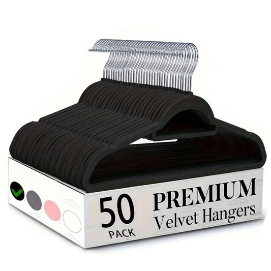 Premium Flocked Velvet Clothing Hangers With Rotating Hooks
