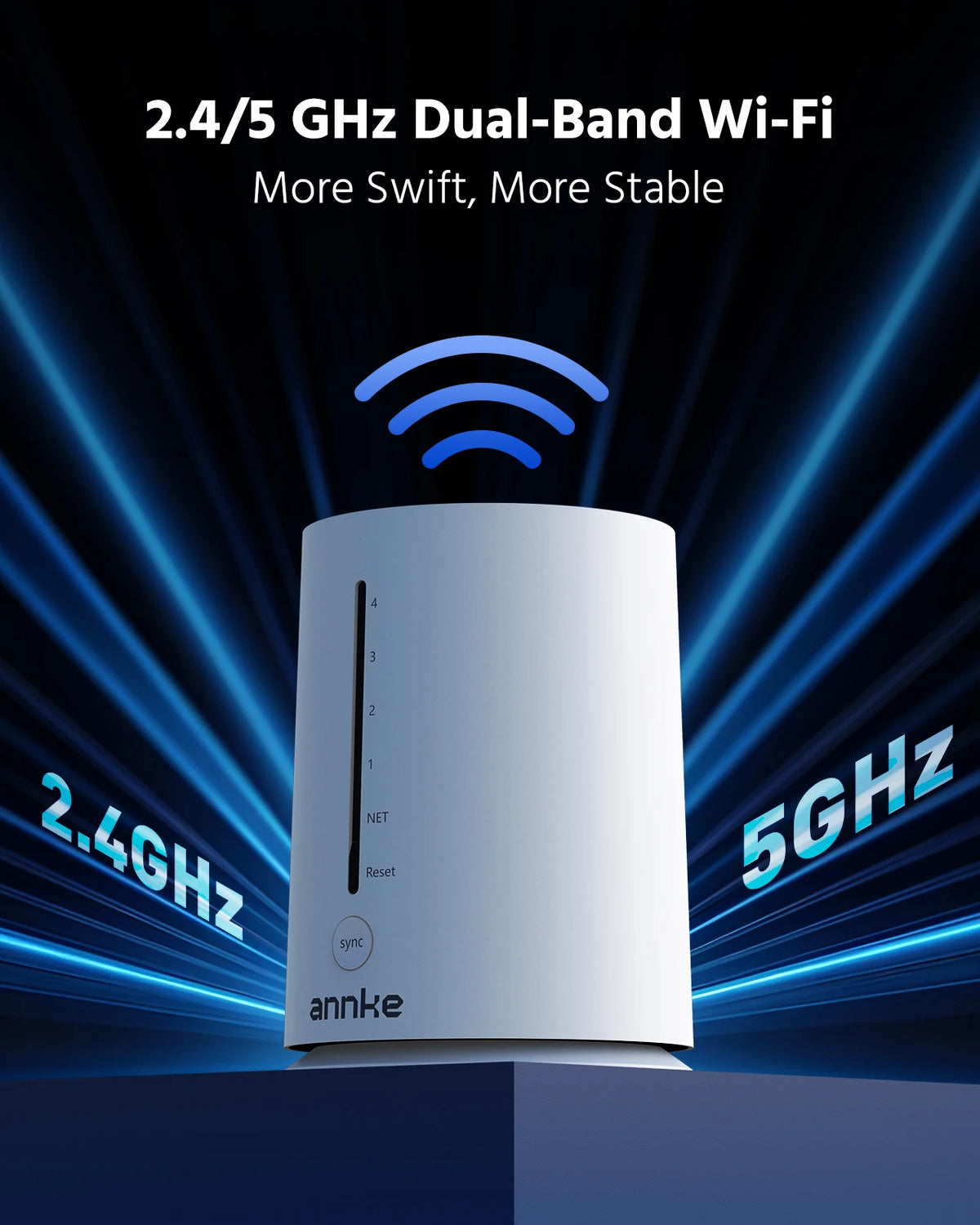 ANNKE 4MP Wireless Battery Security Camera System Auto Tracking