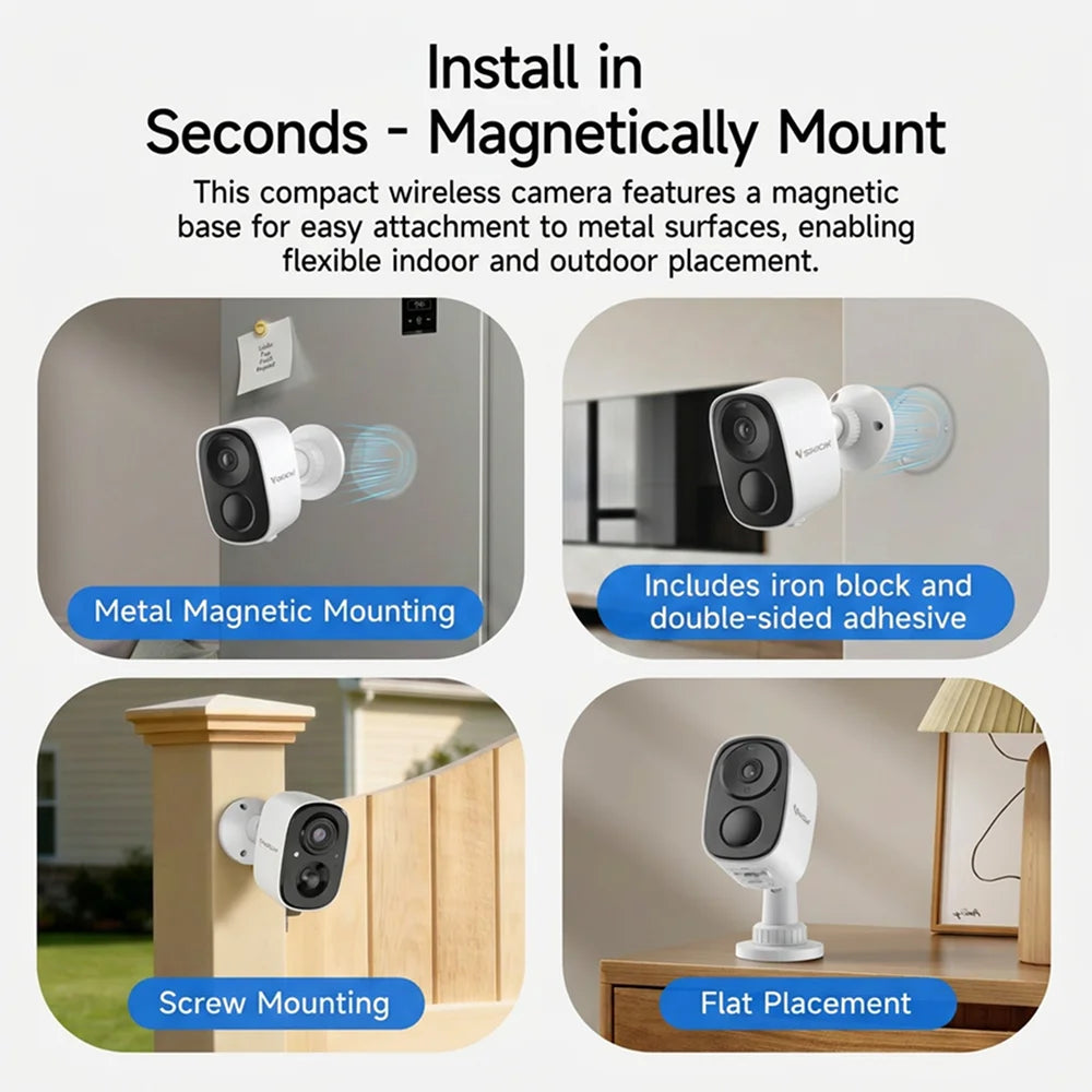 VStarcam 4K Wireless Outdoor Security Camera With PIR Motion Detection