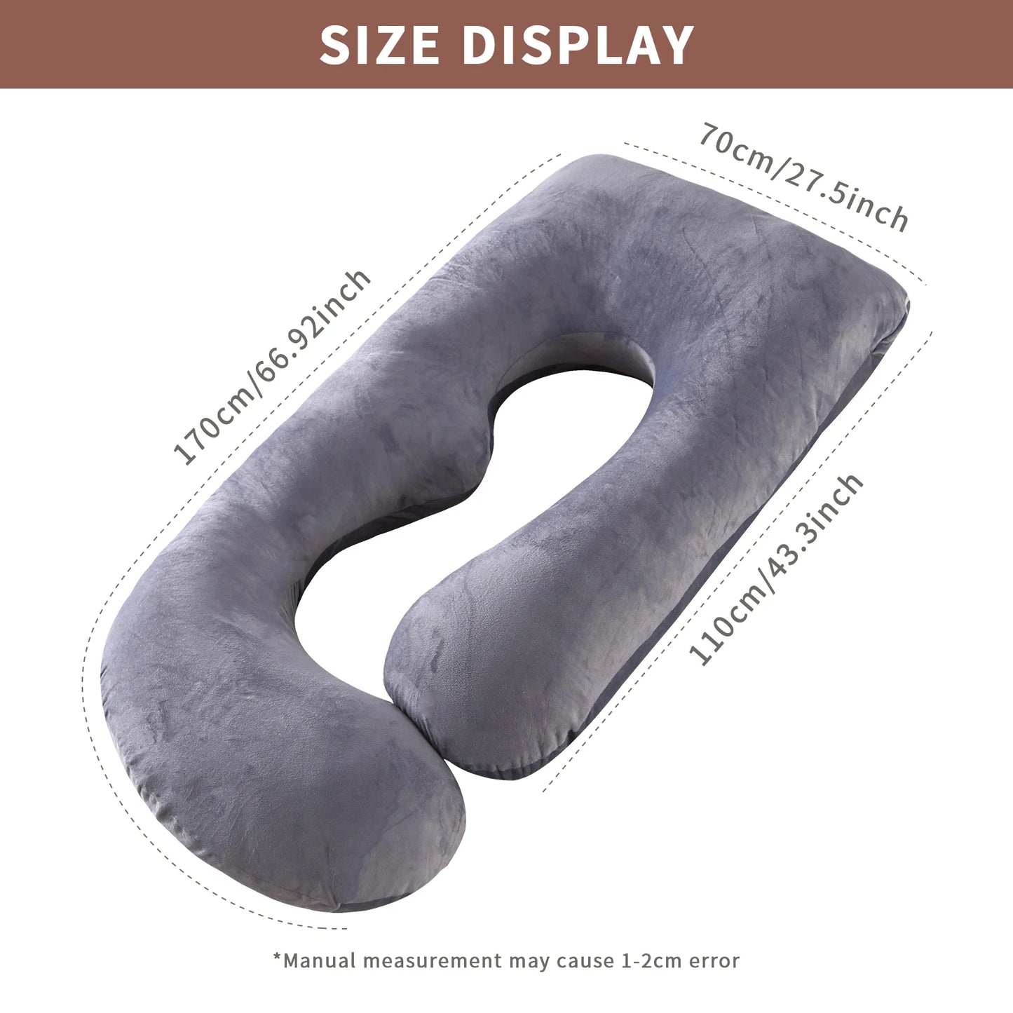G Shaped Pregnancy Pillow Full Body Maternity With Removable Cover