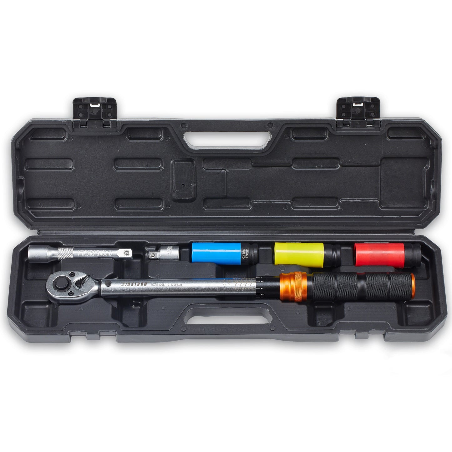 WAXTRON Torque Wrench Set 10 To 170 FtLb 72 Tooth 6 Piece For Car