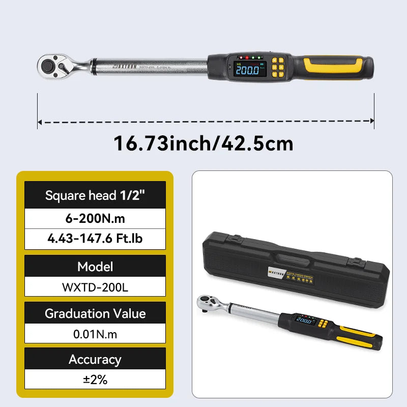 Waxtron Digital Torque Wrench 2 Percent Accuracy Automotive Tools