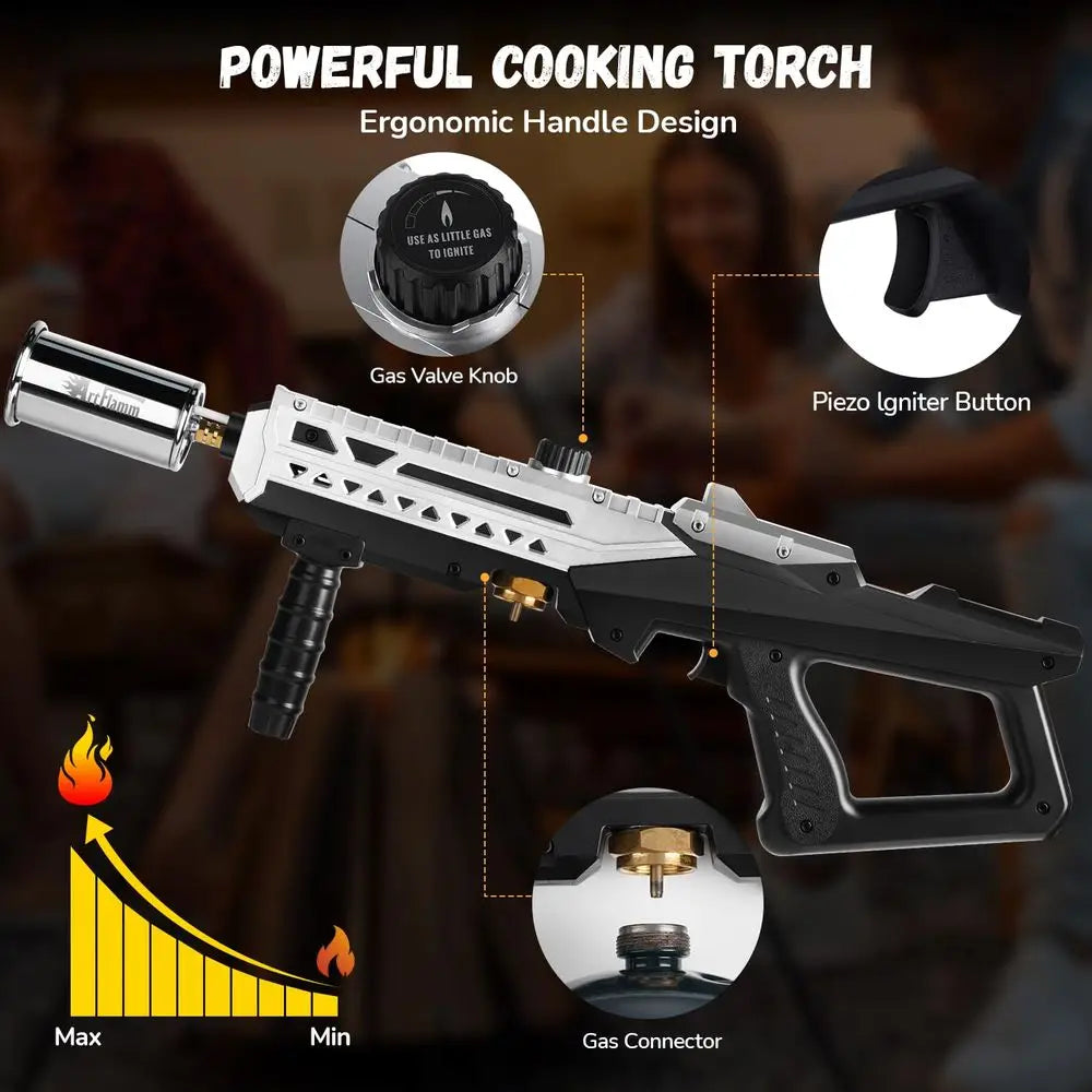 Propane Torch Gun Adjustable Flamethrower For BBQ Camping Charcoal Lighter