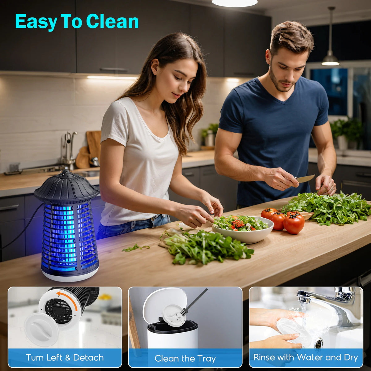 Dual UV LED Electric Bug Zapper For Indoor Outdoor Mosquito Control