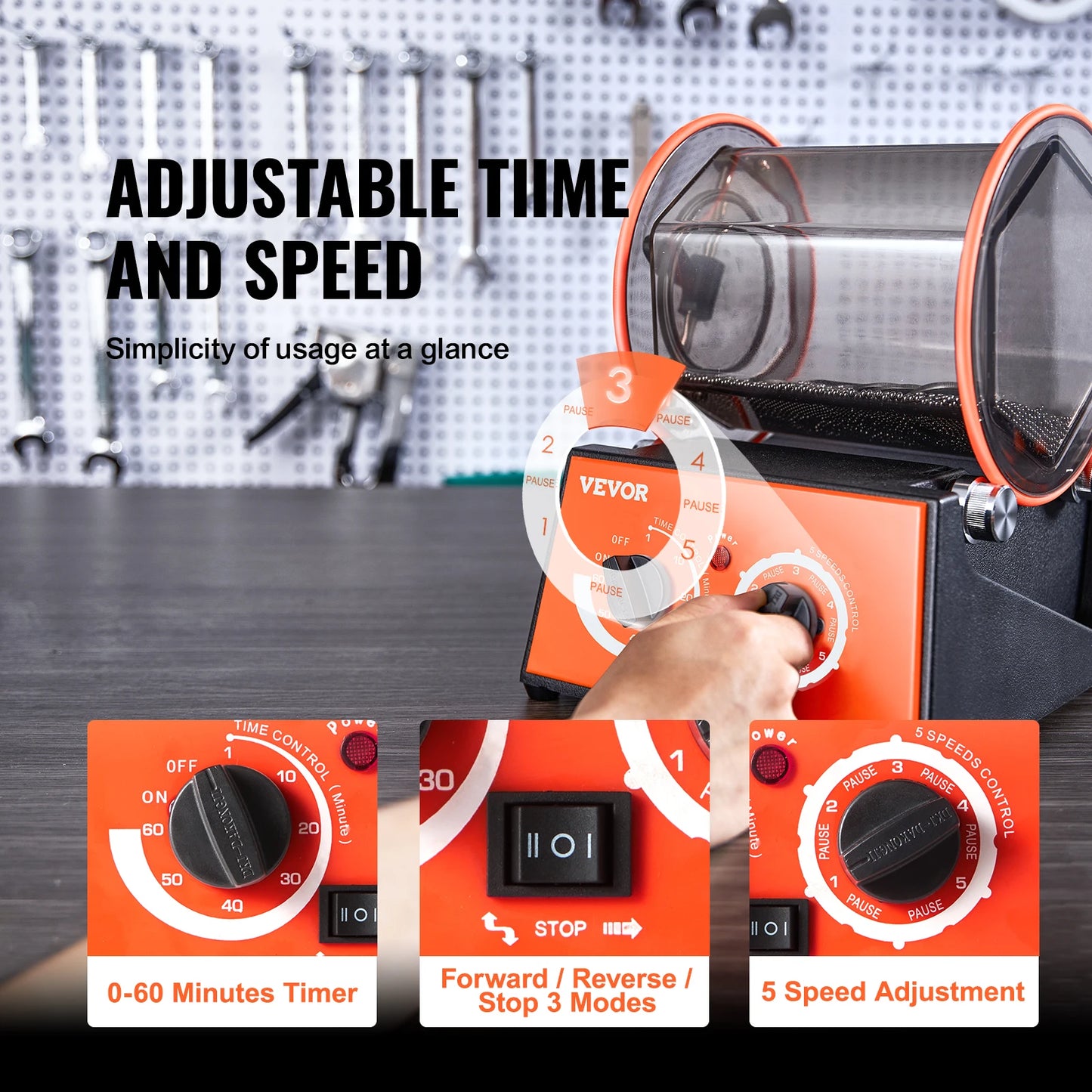 SucceBuy Rotary Tumbler Surface Polisher For Jewelry Making