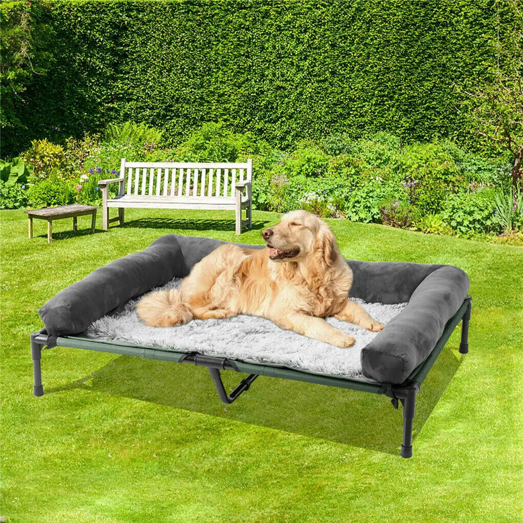 Bingopaw Elevated Dog Bed With Cooling Breathable Metal Support Frame