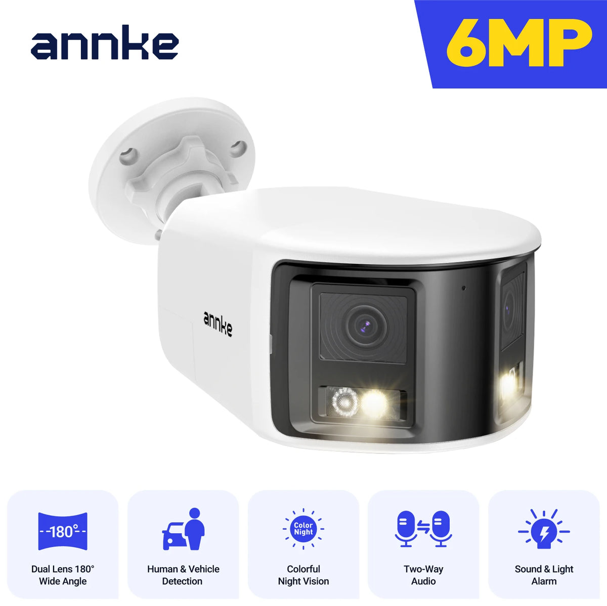 ANNKE 8MP Dual Lens PoE Outdoor Camera With Human Detection