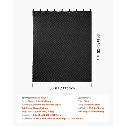 Thickened Sound Dampening Blankets With Grommets For Studio Recording