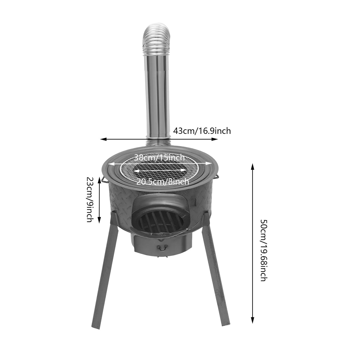 Bymaocar Heavy Duty Wood Burning Outdoor Campfire Cooking Stove