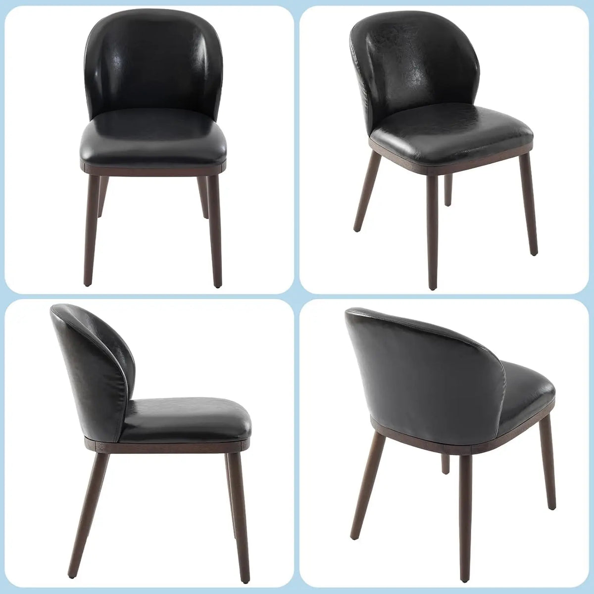 HiMISS Modern Upholstered Dining Chairs With Ergonomic Wood Legs