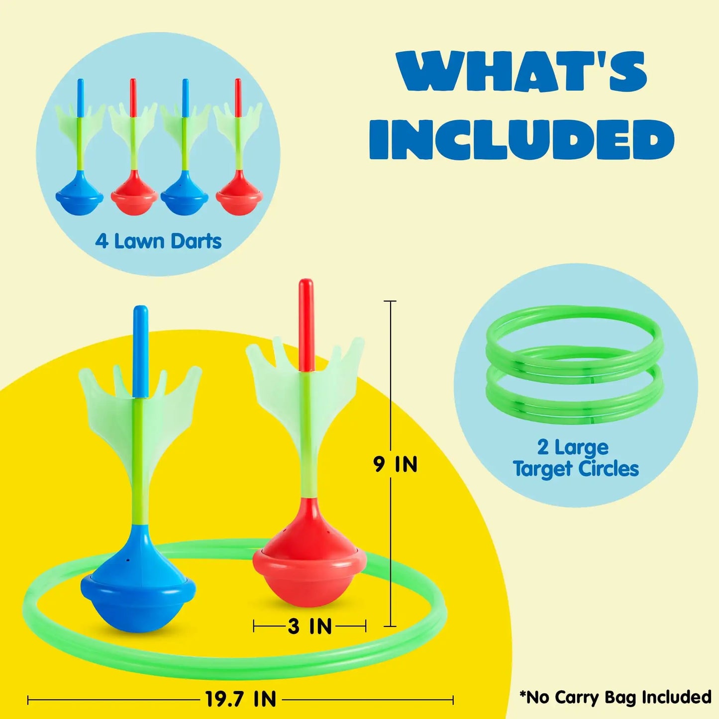 Joyfy Glow In The Dark Lawn Darts Game Set For Kids And Adults