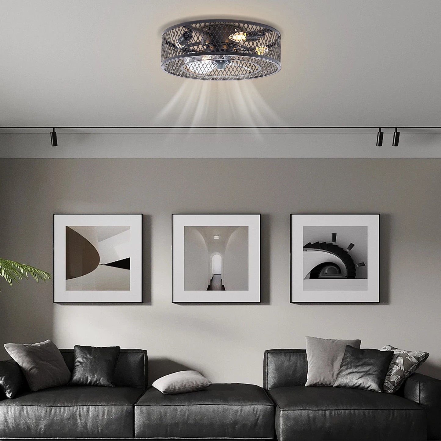 Fan Pendant Light E27 Ceiling Fixture Bulbs Not Included