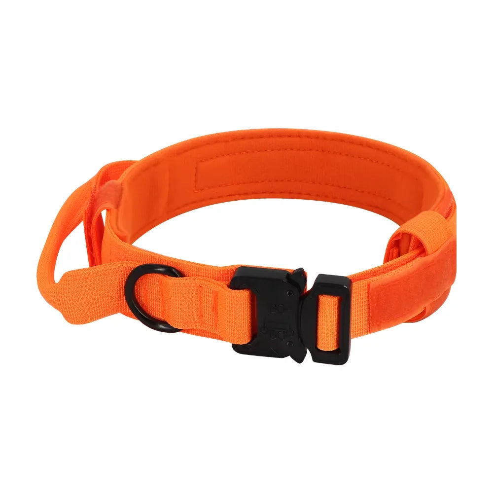 Padded Nylon Tactical Dog Collar Leash Set With Quick Release