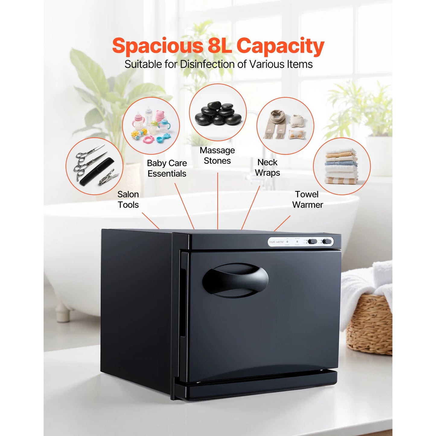 SucceBuy Hot Towel Warmer Cabinet Stainless Steel Rack For Spa