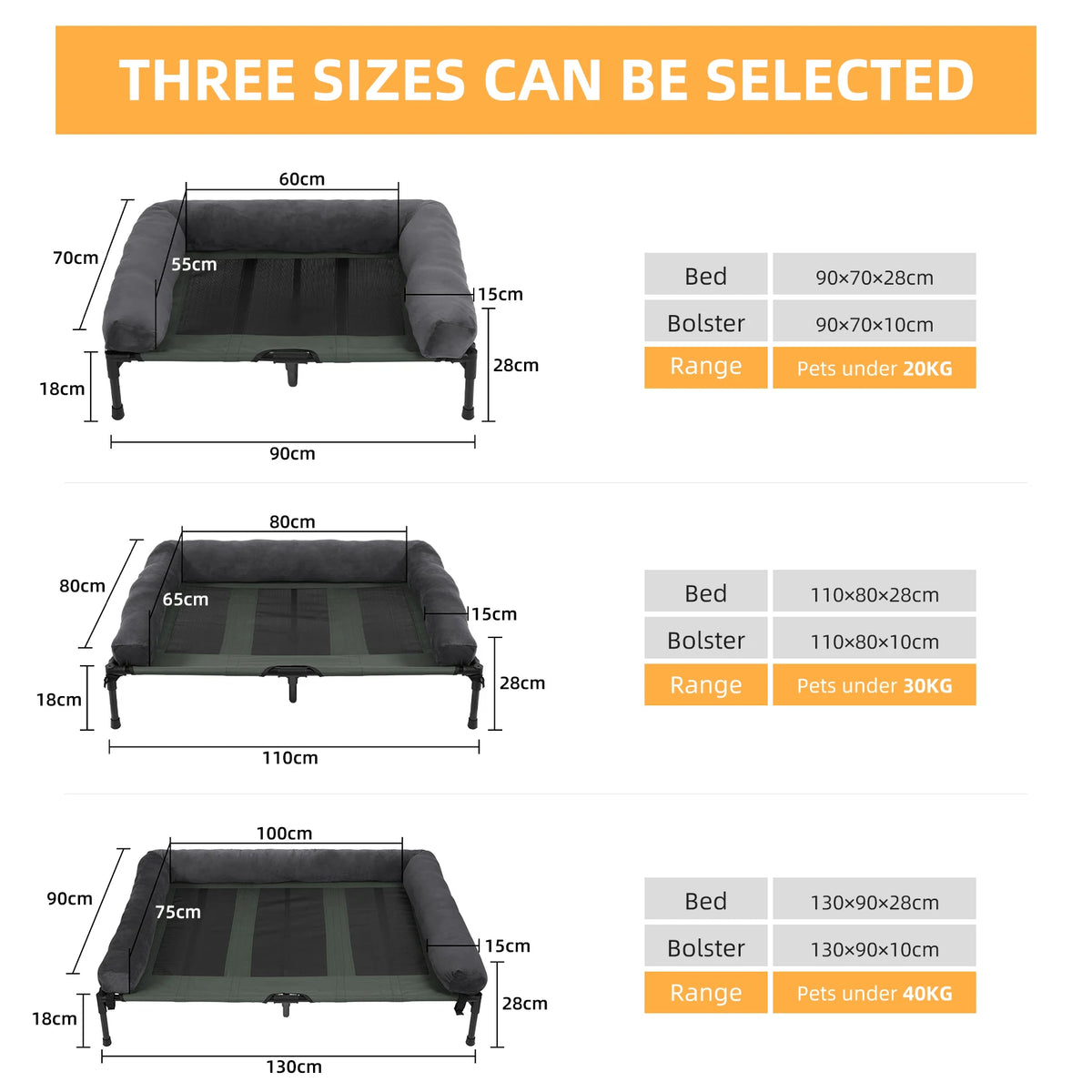 Bingopaw Elevated Dog Bed With Cooling Breathable Metal Support Frame