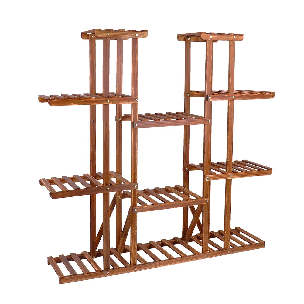 Wisfor Wooden Plant Shelf Multi Tier Indoor Outdoor Display Stand