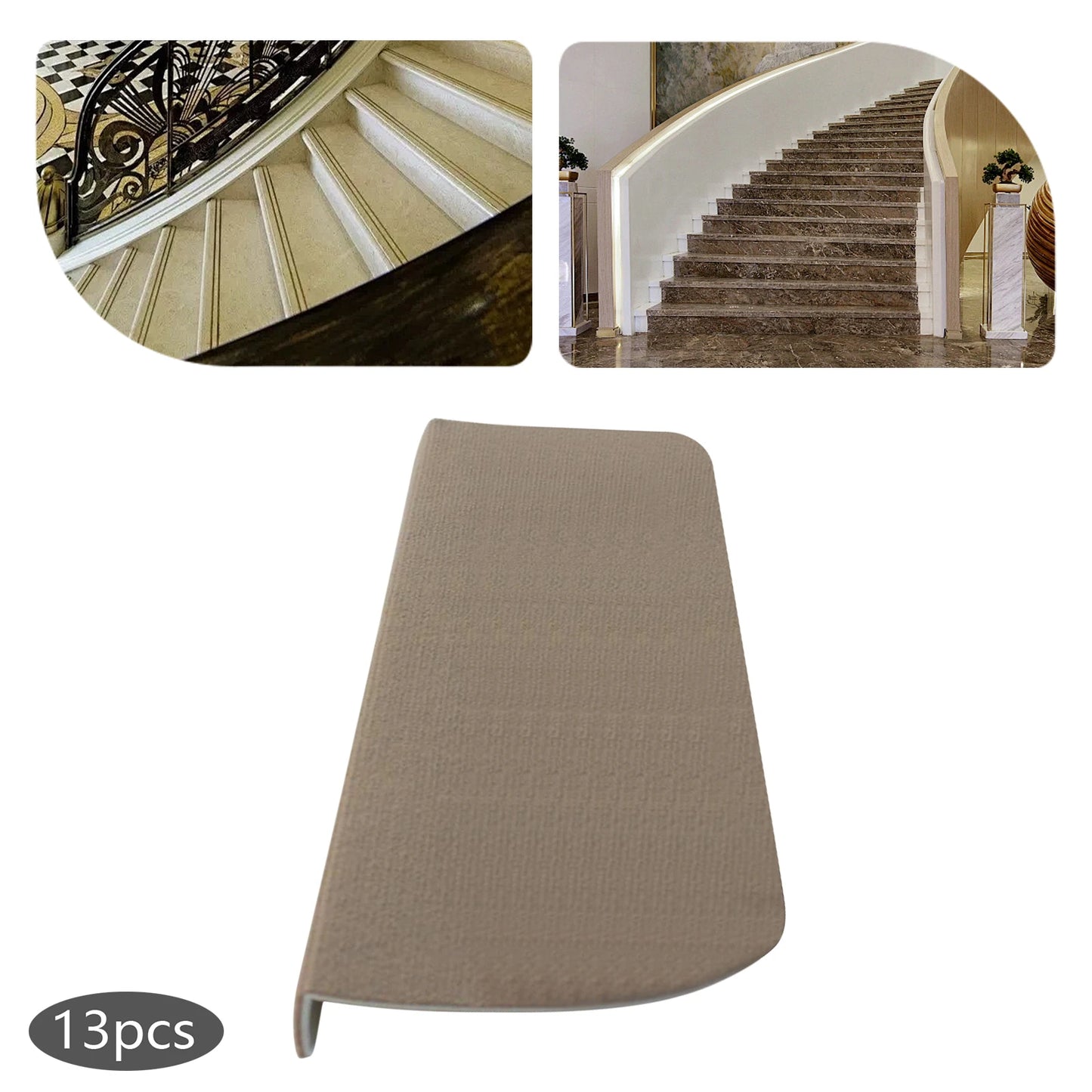 Bymaocar 13Pcs Carpet Stair Treads Mat Non Slip Hallway Protector