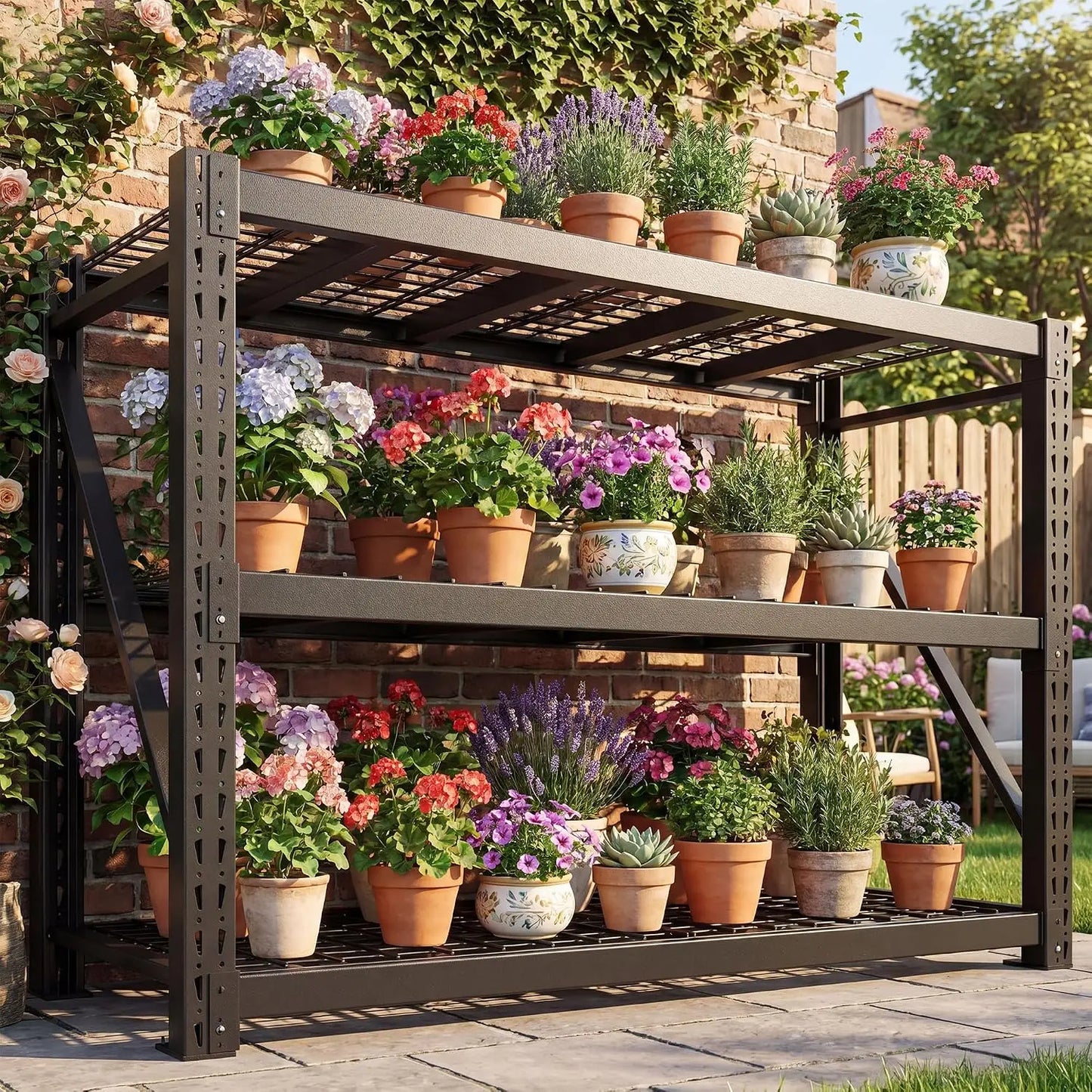 ZHILU Heavy Duty Garage Shelving 3 Tier Industrial Storage