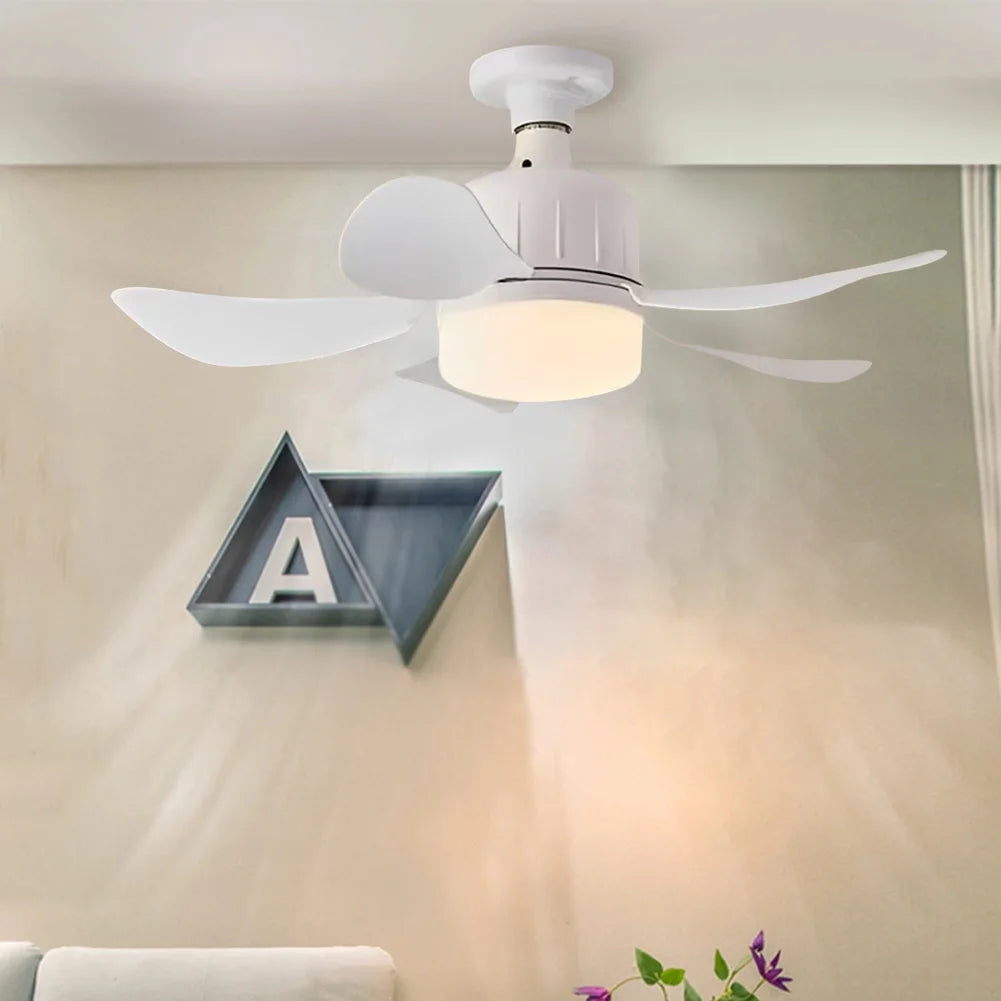 Indoor Dimmable Remote Control E27 Ceiling Fan Light Combo