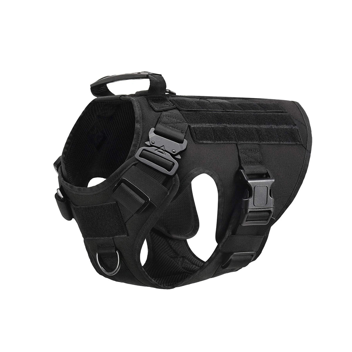 Tactical Nylon Dog Harness With Molle Pockets And Quick Release