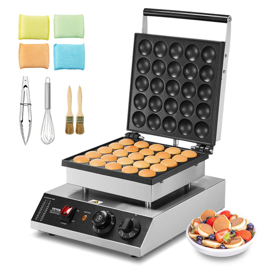 VEVOR Electric Waffle Maker With Timer And Temperature Control