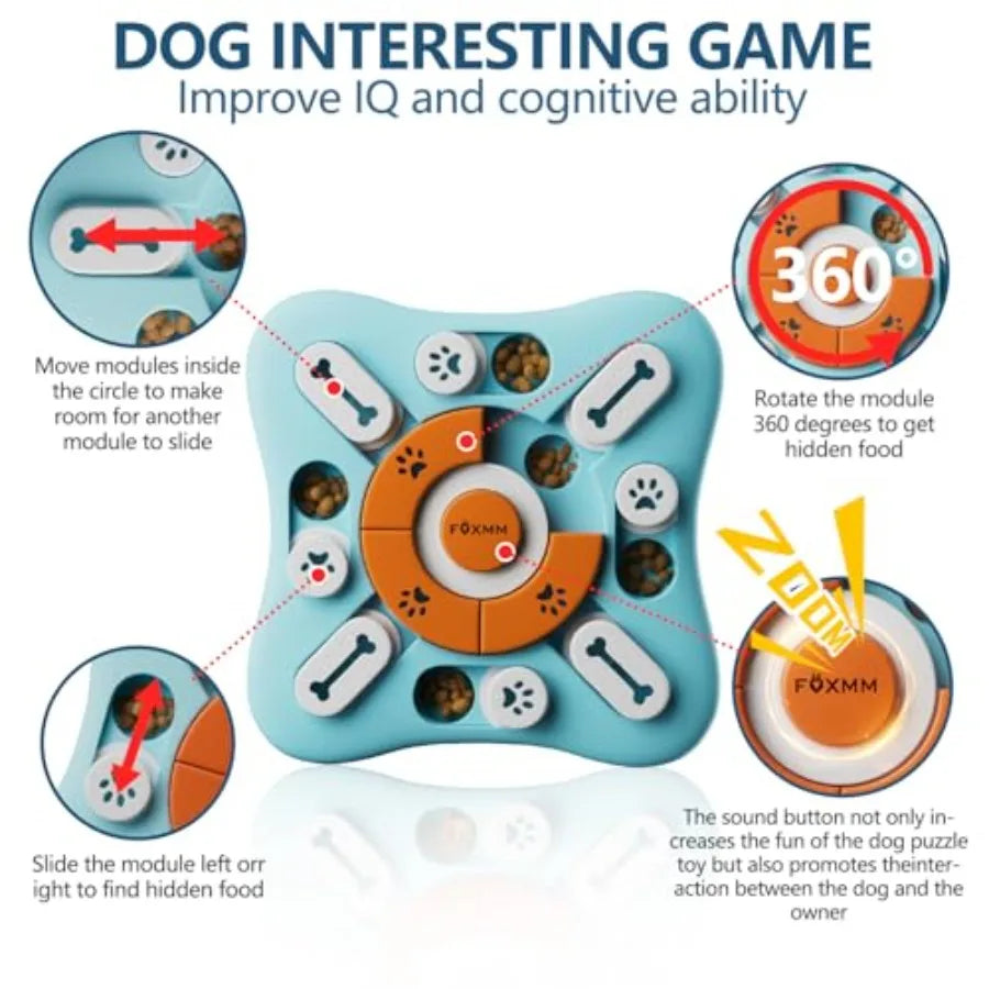 No Brand Interactive Dog Treat Puzzle Toy For Mental Enrichment