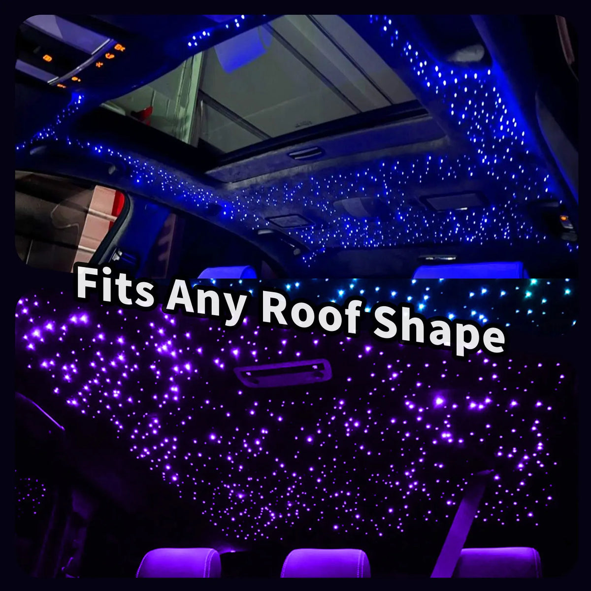 VASTFIRE RGBW Fiber Optic Starlight Headliner Kit With Music Sync