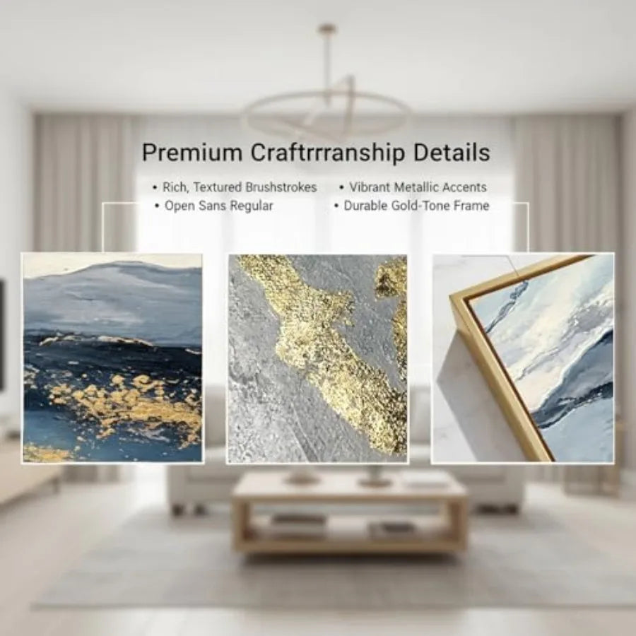 Modern Luxury Abstract Landscape Wall Art Poster On Canvas