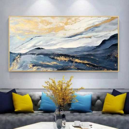 Modern Luxury Abstract Landscape Wall Art Poster On Canvas