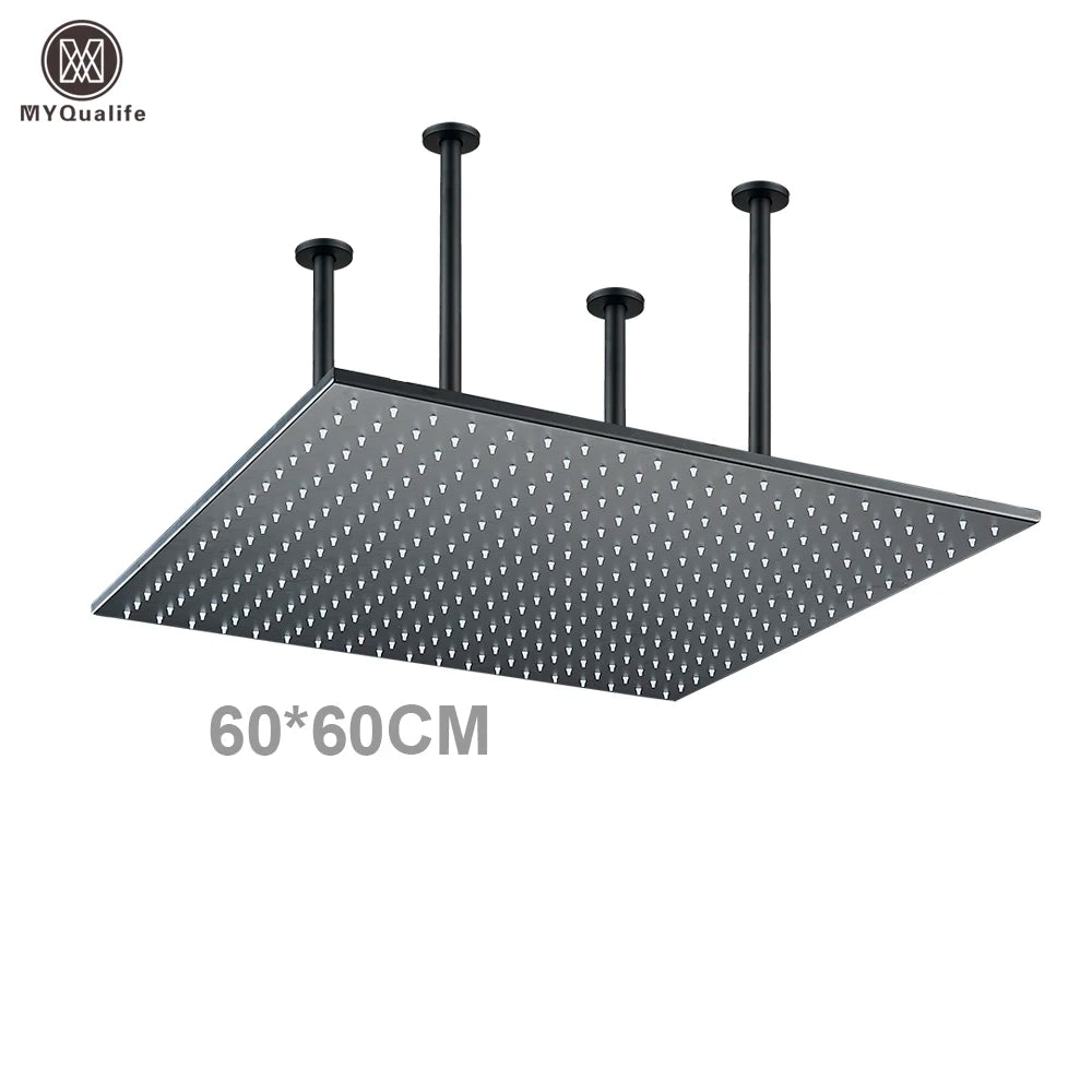 MYQualife LED Rainfall Shower Head Ceiling Mounted