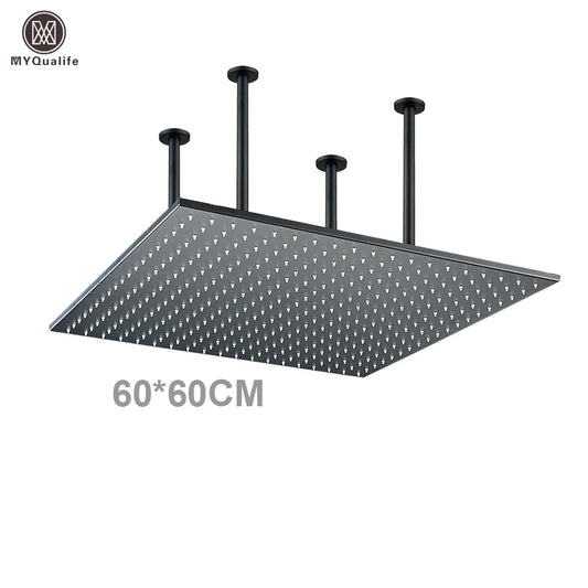MYQualife LED Rainfall Shower Head Ceiling Mounted