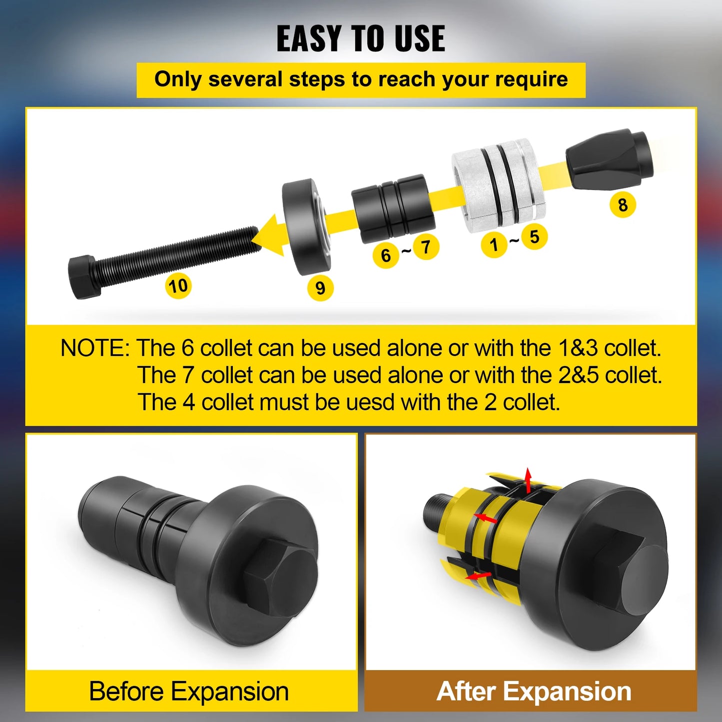 SucceBuy Exhaust Pipe Stretcher Kit Expander For Automotive Use