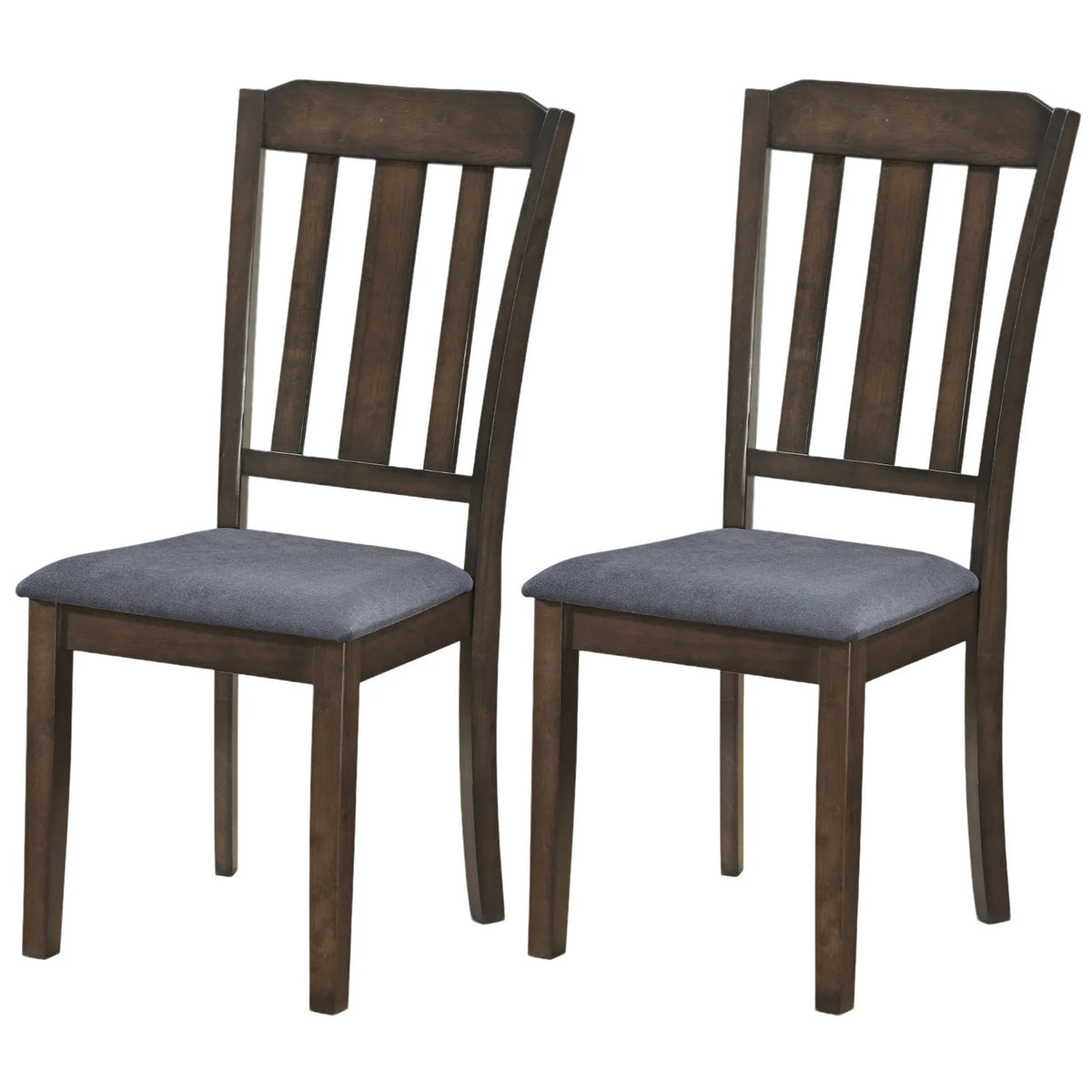 HOMASIS Wooden Dining Chair Set With Padded Seat And Backrest