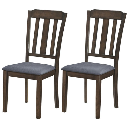 HOMASIS Wooden Dining Chair Set With Padded Seat And Backrest