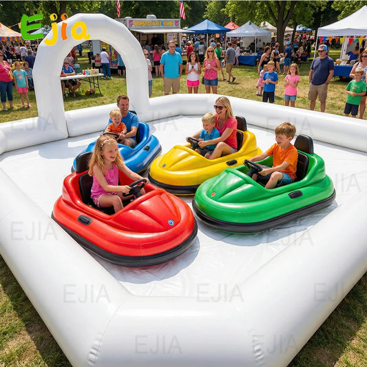 Ejia Inflatable Go Kart Race Track for Bumper Cars Outdoor Play